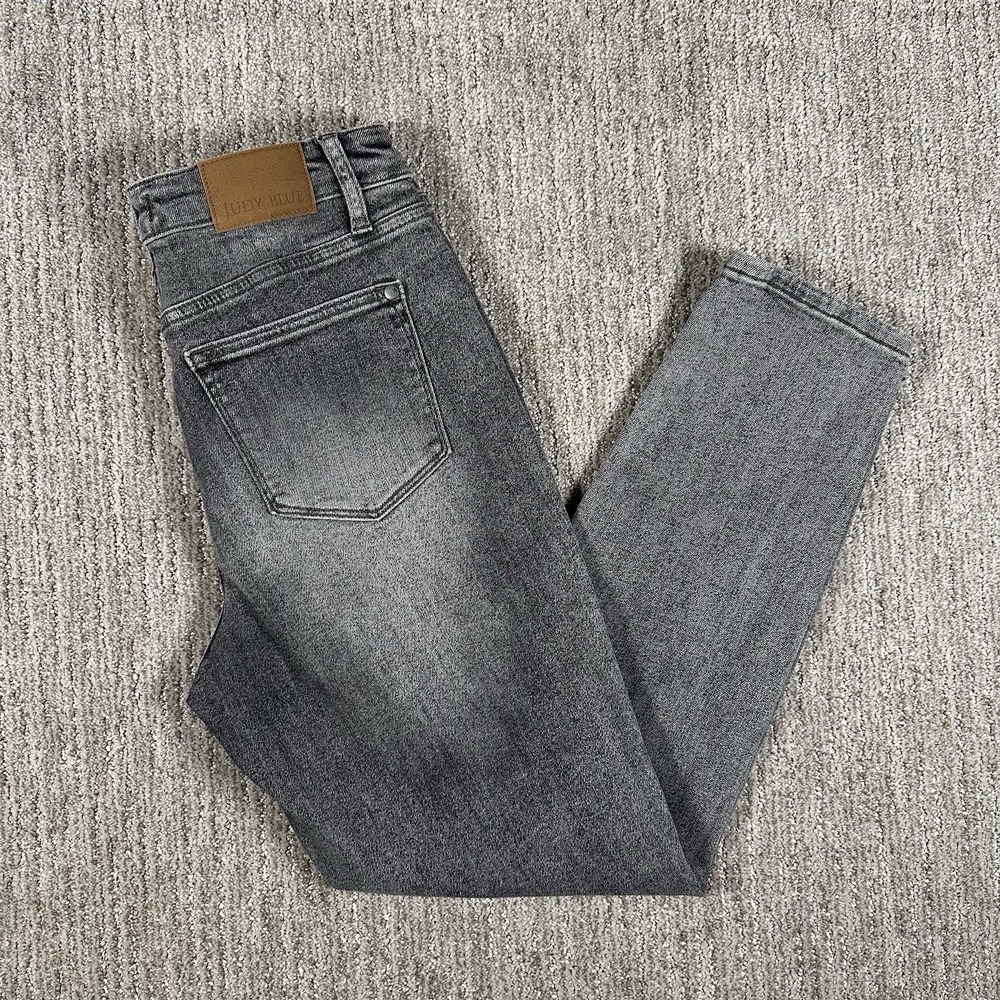 Judy Blue Skinny Fit Jeans Women's 7/28 (fits‎ 30x28) Black Charcoal wash